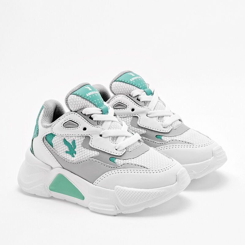 American Fire Tenis urbano para ni&ntilde;a blanco pla... image number null
