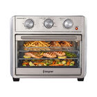 Horno Freidora De Aire Bogner 25l Baf25 6 En 1 Acero Inoxidable Con Rostizador