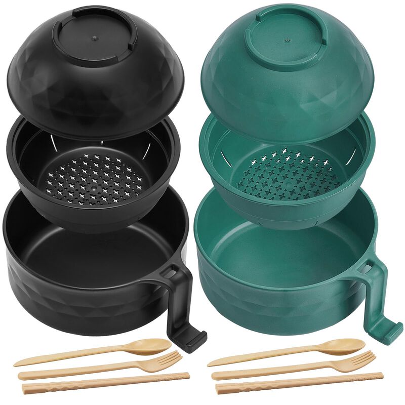 Juego De 2 Tazones Para Ramen Romooa 1,2 l Negr... image number null