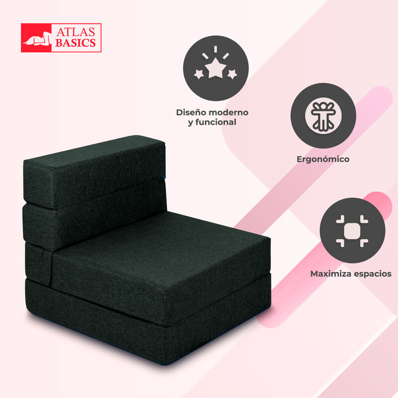 Sillón Plegable Tipo Puff Atlas Basics Gris image number null
