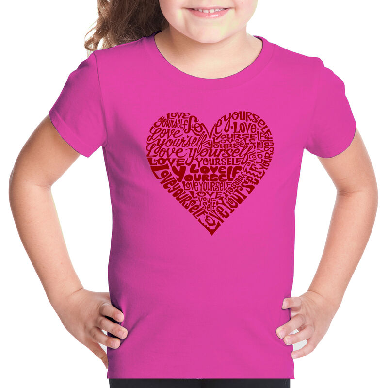Camiseta Word Art Para Ni&ntilde;a - &Aacute;mate - Rosa image number null