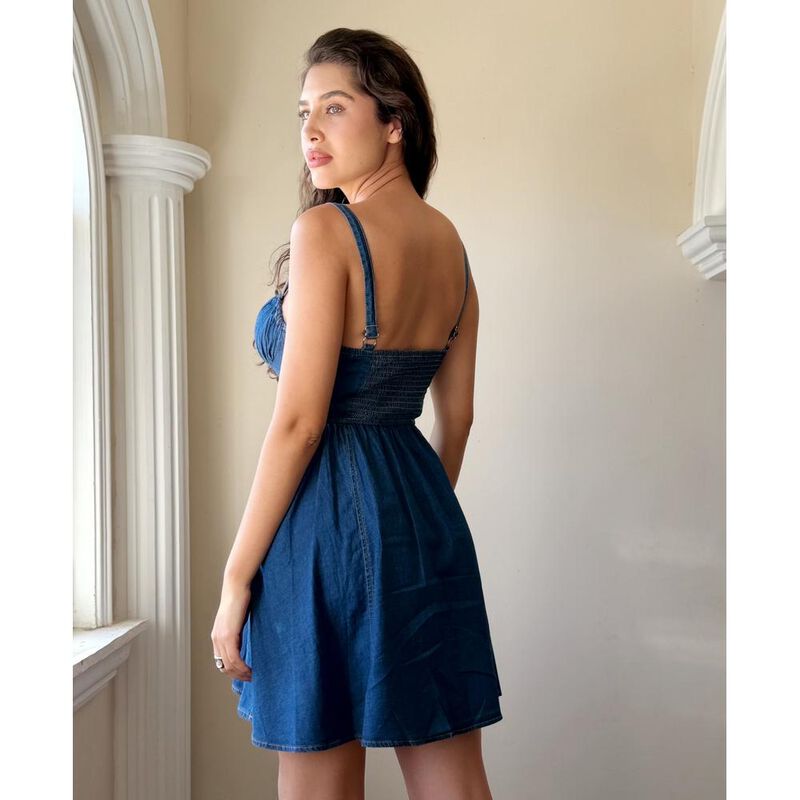 Vestido Campesino Mezclilla image number null