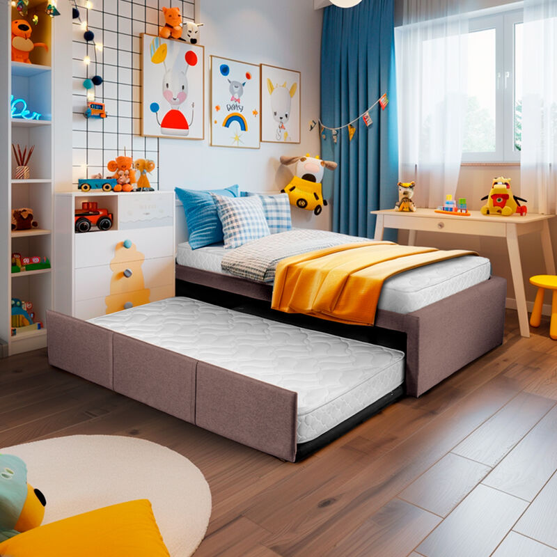 Cama Doble, Bajo Cama Individual Rosa image number null