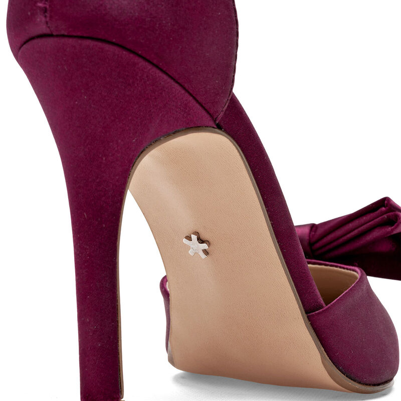 Moramora Zapato Graduacion Vino Para Mujer 1481... image number null
