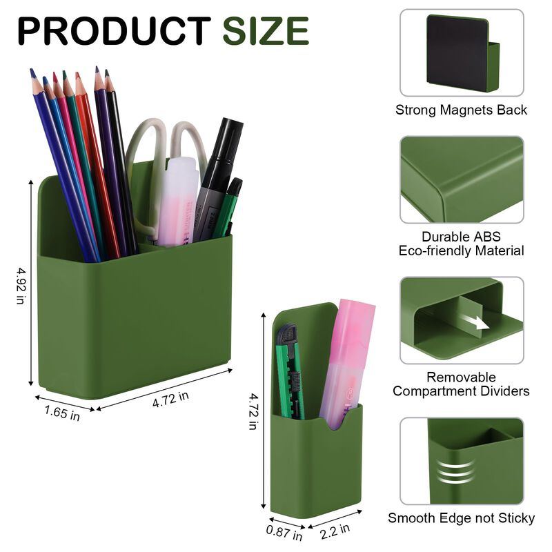 Porta Kitanis 12x4x12 Cm Verde Militar - Pack D... image number null