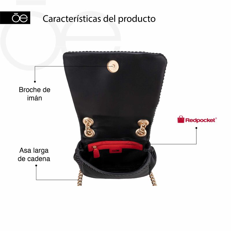 Bolsa Briefcase Chica Asa De Cadena Color Negro image number null