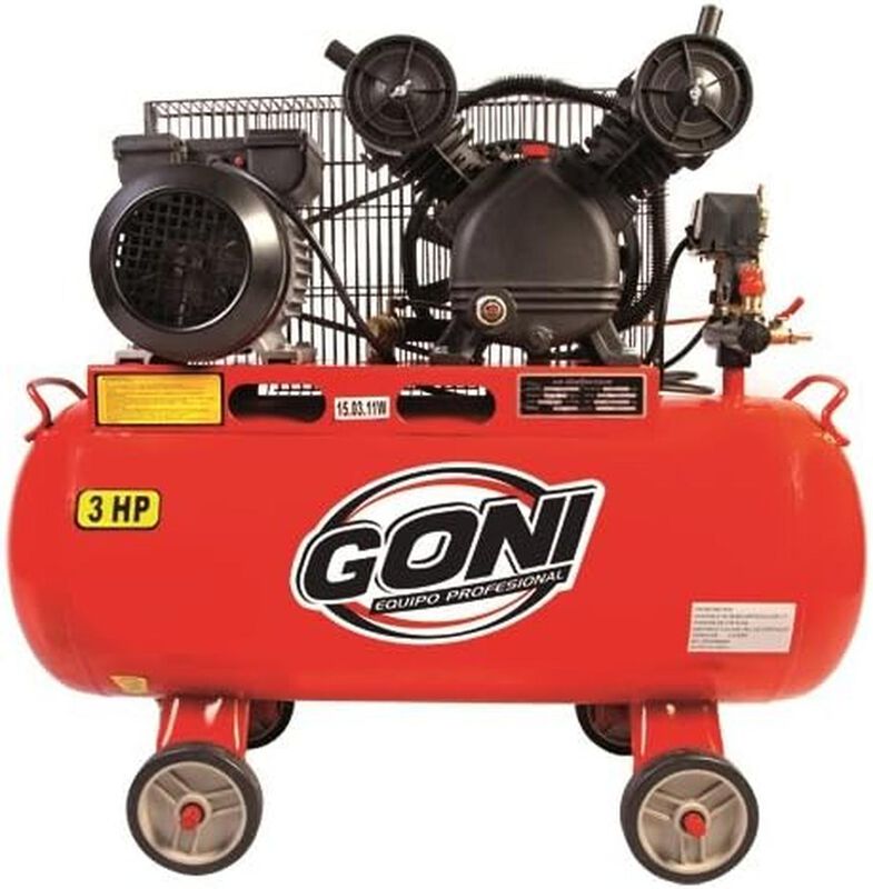 Compresor Goni 3hp 60l De Banda Alta Presi&oacute;n In... image number null