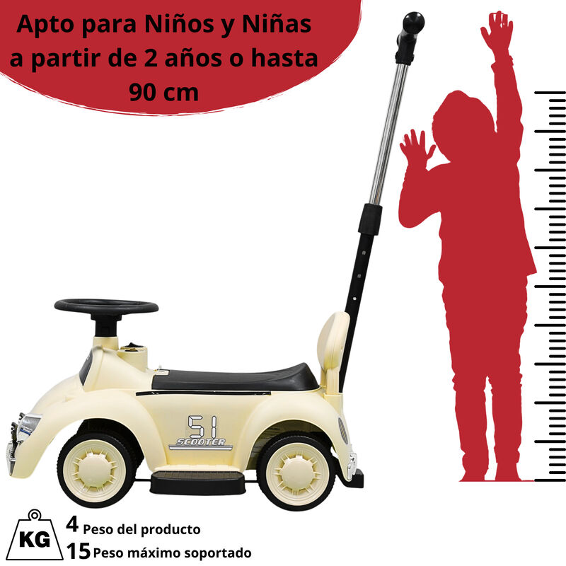 Montable El&eacute;ctrico Para Ni&ntilde;os 6v Con Bast&oacute;n Aju... image number null
