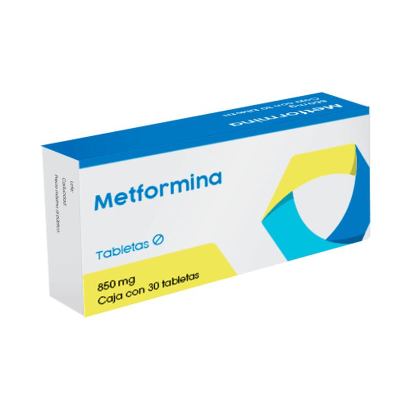 METFORMINA 850 MG CON 30 TABLETAS image number null