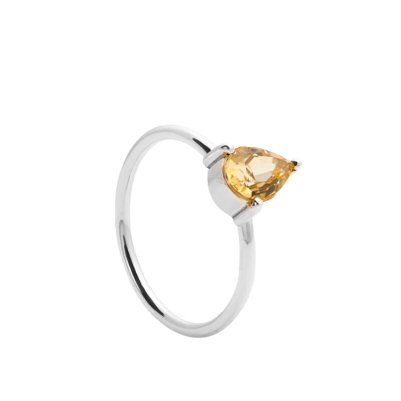 Anillo Gaia De Plata Con Piedra Gota image number null