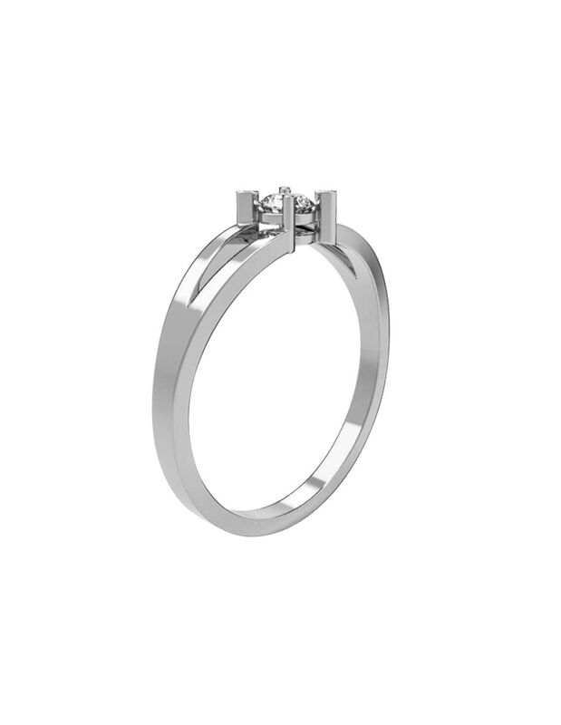 Anillo de Compromiso de 14K con Diamante de Lab... image number null