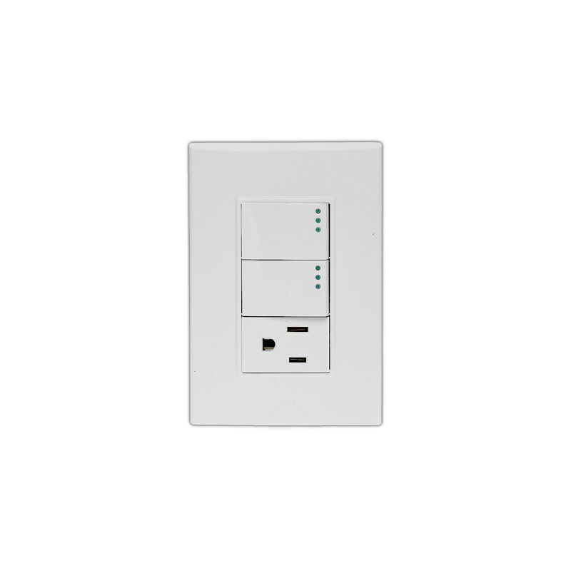 10 Pack Placa de 3 M&oacute;dulos 2 Apagadores y 1 con... image number null