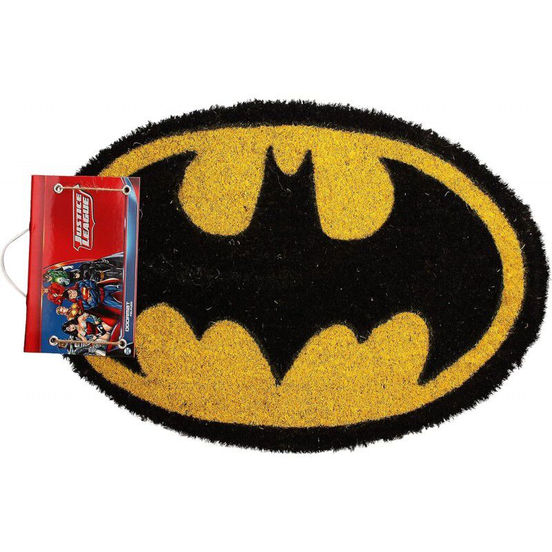 Felpudo Ovalado Logo Batman Cl&aacute;sico DC 60 x 40 ... image number null