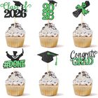 Adorno Para Pastel Tindobewan 24 Piezas Verde Clase De 2026