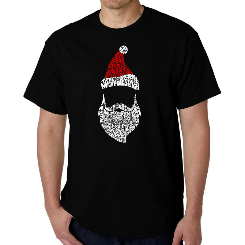 Camiseta Word Art Para Hombre - Santa Claus - N... image number null