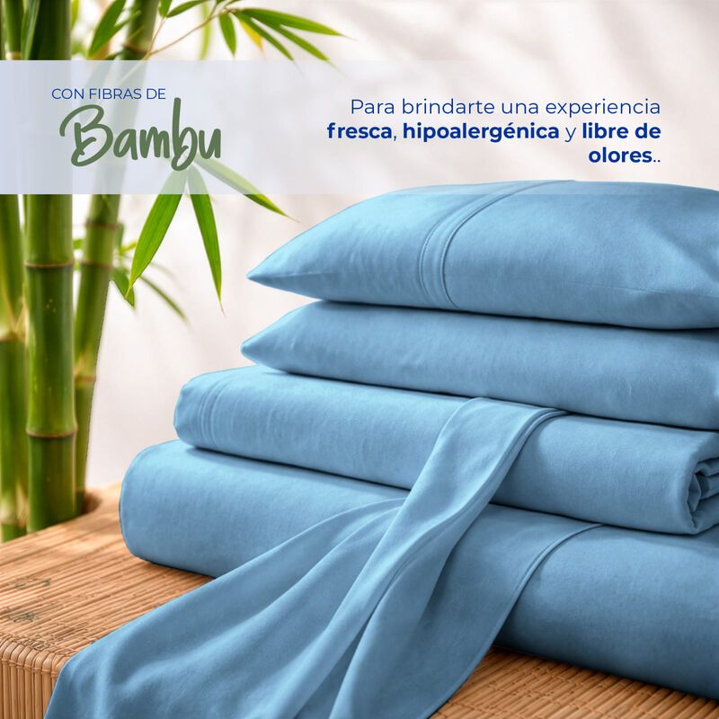 Juego De S&aacute;banas Individual Spring Air Bamboo S... image number null