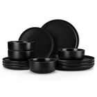Juego de Vajilla Malacasa Negro 12 Piezas para 4 Personas