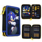 Estuche Para L&aacute;pices Sonic The Hedgehog Con Papeler&iacute;a Para Ni&ntilde;os