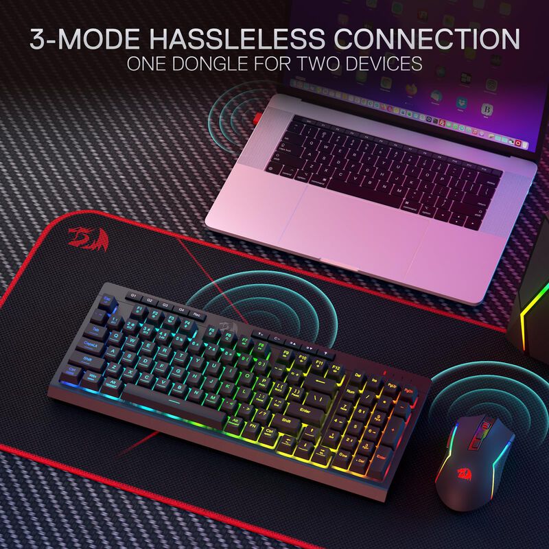 Combo Inal&aacute;mbrico De Teclado Y Rat&oacute;n Para Juego... image number null