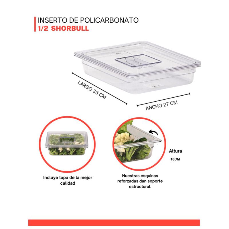 Inserto policarbonato medio 1/2 10 Shorbull image number null