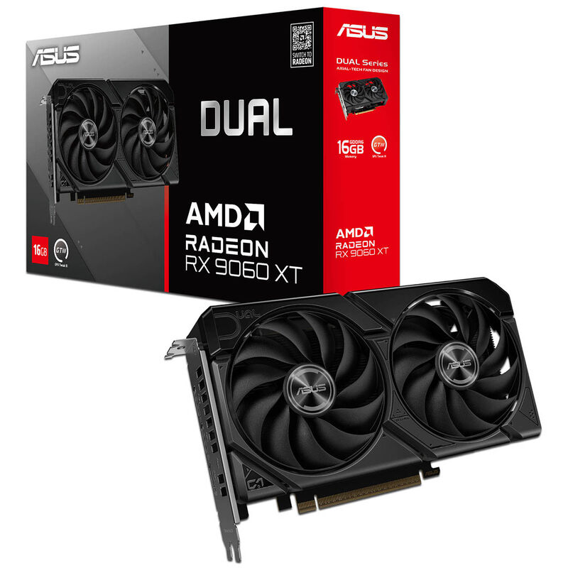 Tarjeta de Video AMD Radeon RX 9060 XT ASUS DUA... image number null
