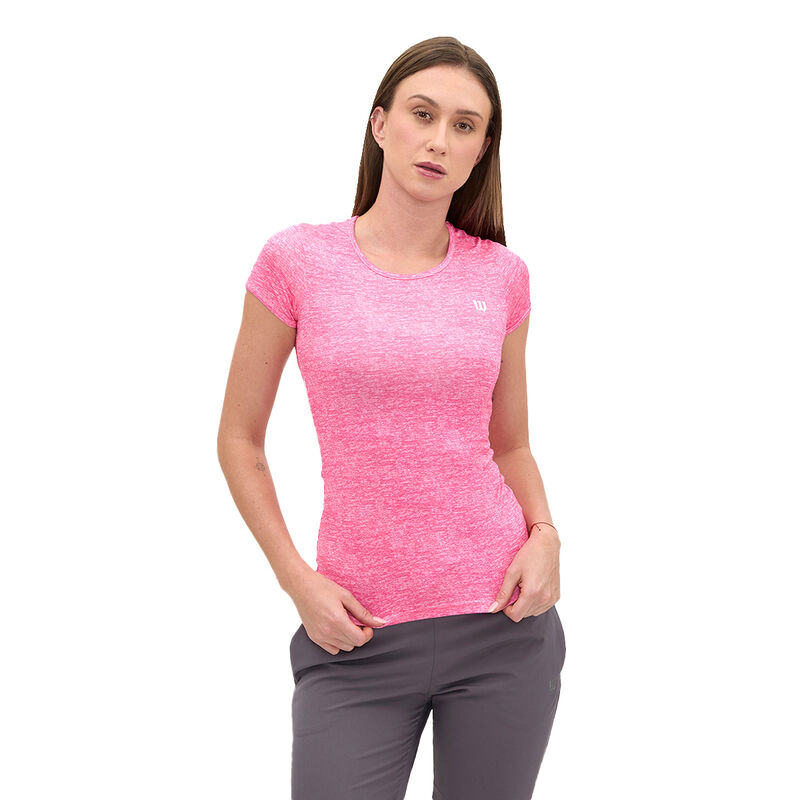 Playera Deportiva Wilson Para Mujer Rosa Fuerte... image number null