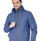 Chamarra Hombre Casual Premium Lisa Con Gorro Azul Eléctrico Roosevelt C374