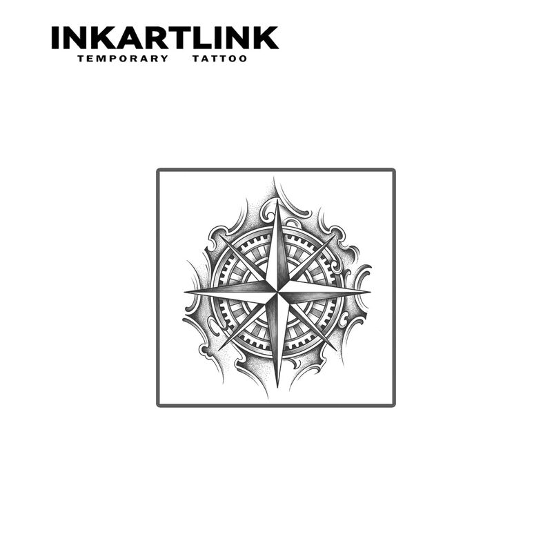 Tatuajes Temporales Inkartlink Br&uacute;jula Vintage ... image number null