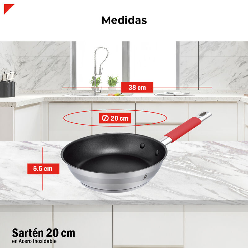 Bogner Sartén De Acero Inoxidable 20 Cm Bfp20 image number null