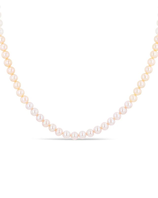 Collar Oro Amarillo 14k C/ Perlas (7mm) 42.5 Cm image number null