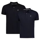 Negro y Marino Polo Clasica De Hombre Manga Corta Algodon Modelo Bark 2pz