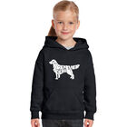 Sudadera Con Capucha Word Art Para Ni&ntilde;a - Golden Retriever - Negro