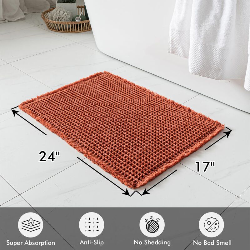 Alfombras De Ba&ntilde;o Miulee Con Forma De Gofre Nar... image number null