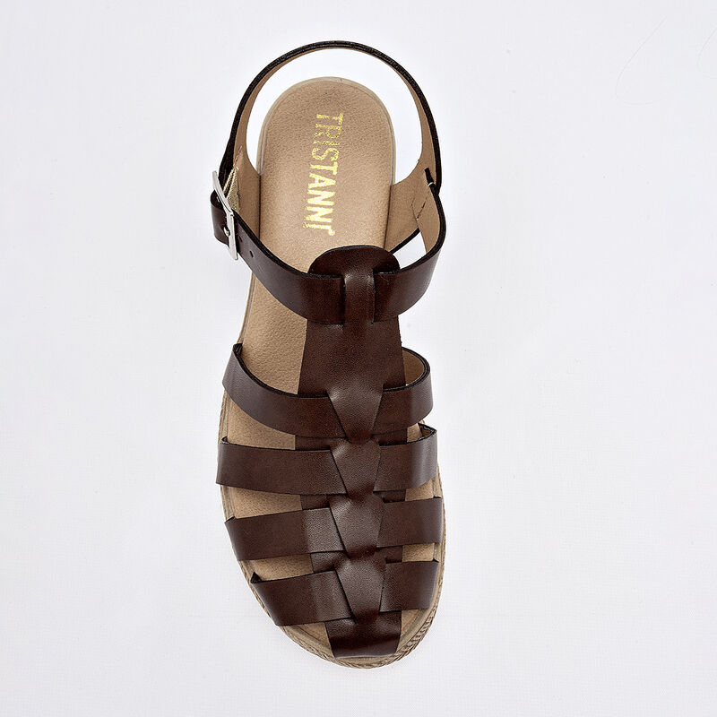 Tristanni shoes sandalia cu&ntilde;a para mujer caf&eacute; c... image number null