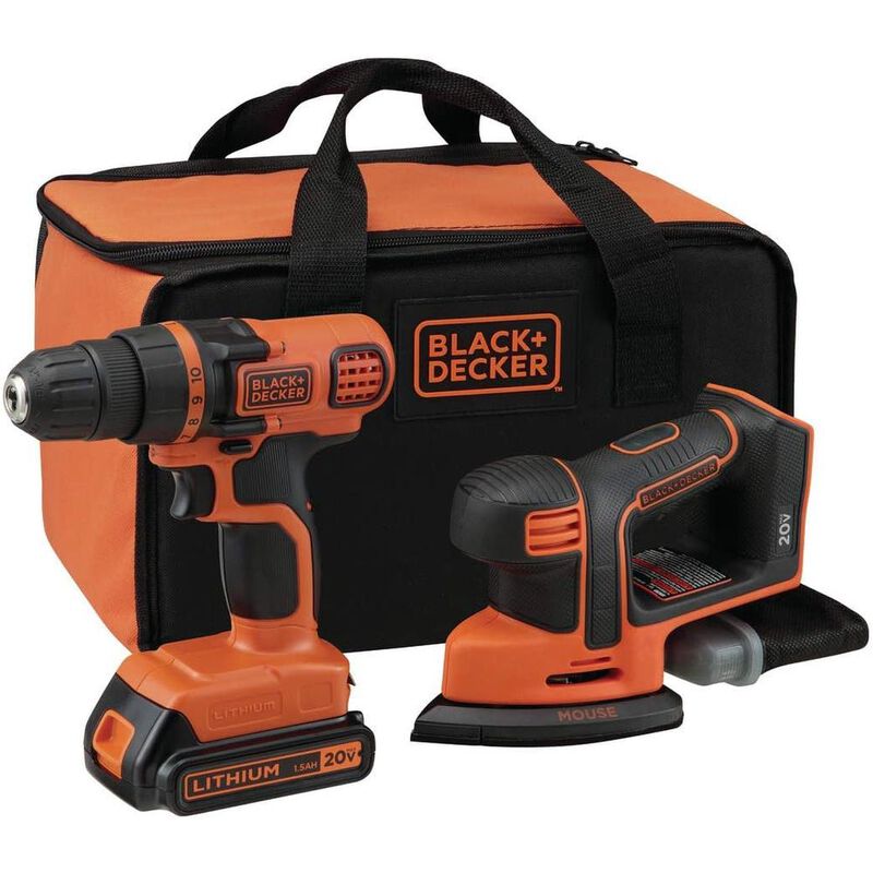 Combo Black & Decker Taladro mas Lijadora 20V P... image number null