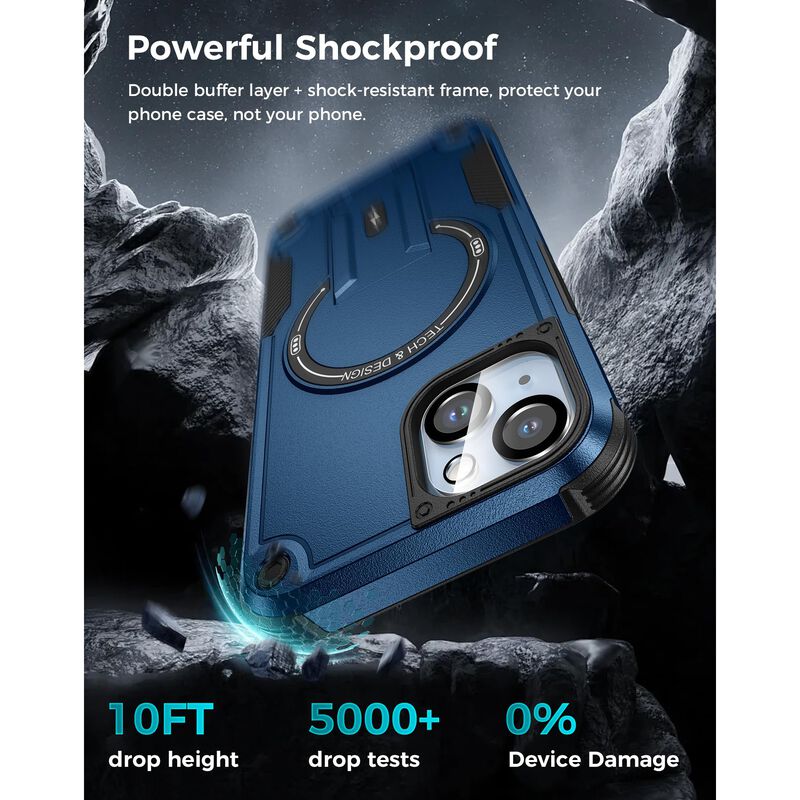 Goton 3 en 1 para iPhone 14: Funda, Protector d... image number null