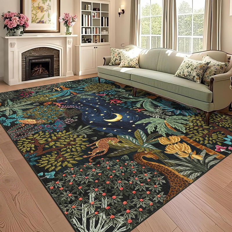 Alfombra Garveehome 152x229 Cm Verde Selva Lava... image number null