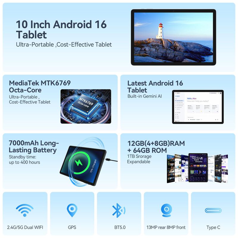 Tablet Suntung 10.1" 12 gb Ram + 64 gb Rom Andr... image number null