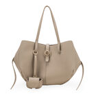 Bolsa Tote Grande Con Porta Audif&oacute;nos Color Beige