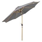 Sombrilla Tipo Madera Jard&iacute;n Exterior 2.63m Playa Terraza Gris Jardimex