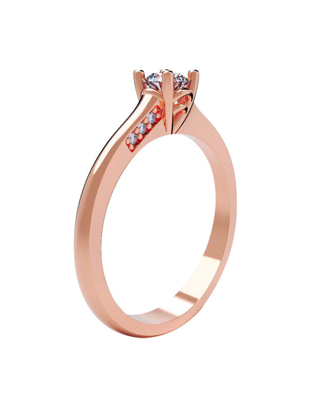 Anillo de Compromiso en Oro de 10K con Circonia... image number null