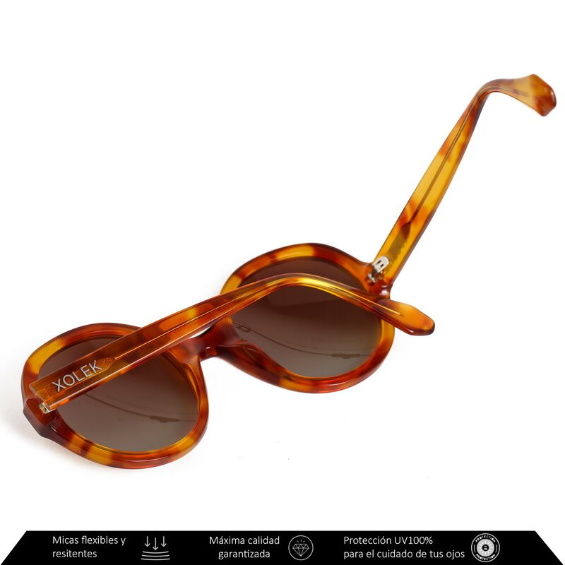 Lentes De Sol Xolek 115 Acetato Retro Fuego Uv ... image number null