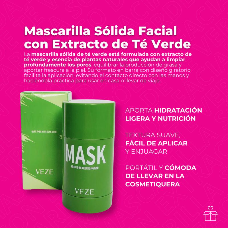 Pack de 3 Mascarillas Limpiadoras De T&eacute; Verde image number null