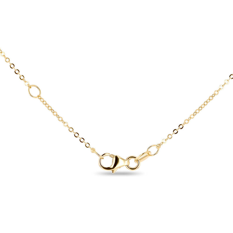Dije Bicolor Oro 10k Con Zirconias + Cadena (sk... image number null