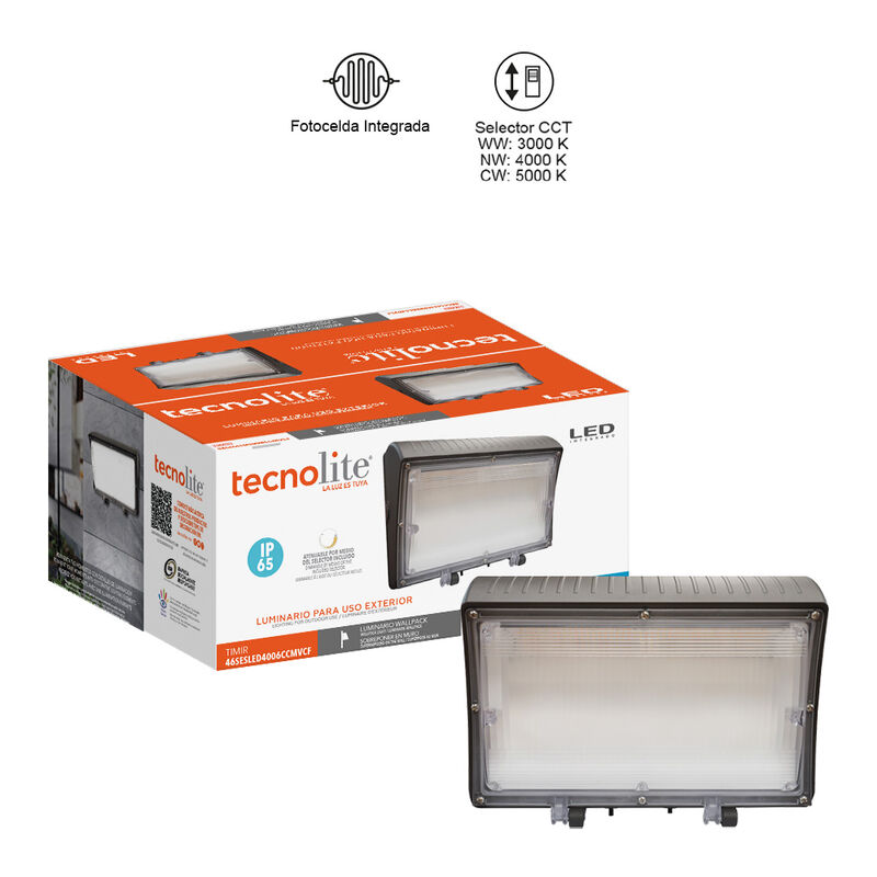 L&aacute;mpara Suburbana Con Fotocelda Arbotante Led 4... image number null