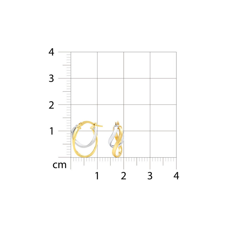 Arracadas 2begold Amarillo Con Blanco (925+1/10... image number null