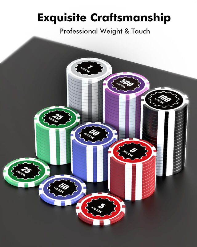Set De P&oacute;ker Heitok Casino 500 Fichas De 11,5 G... image number null