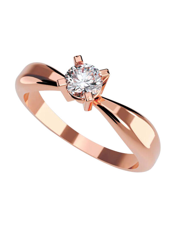 Anillo de Compromiso en Oro de 14K con Circonia... image number null