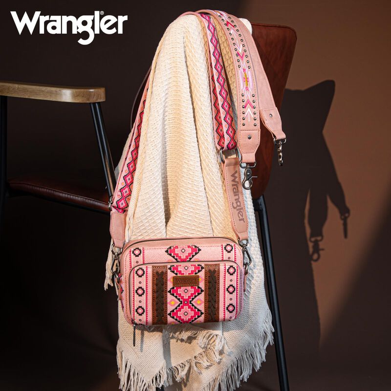 Bandolera Montana West Wrangler Boho Aztec Pink... image number null