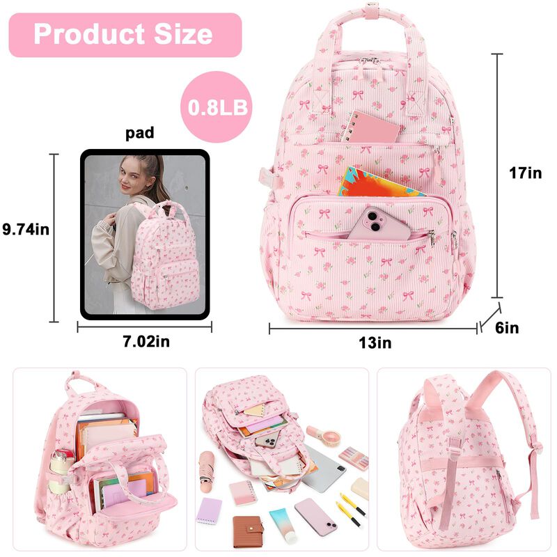 Mochila Bluboon 43 cm Estampado Floral para Lap... image number null